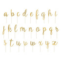 PartyDeco Alphabet Gold Toppers (Pack of 53)