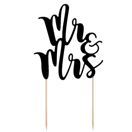 Topper PartyDeco Mr&Mrs noir
