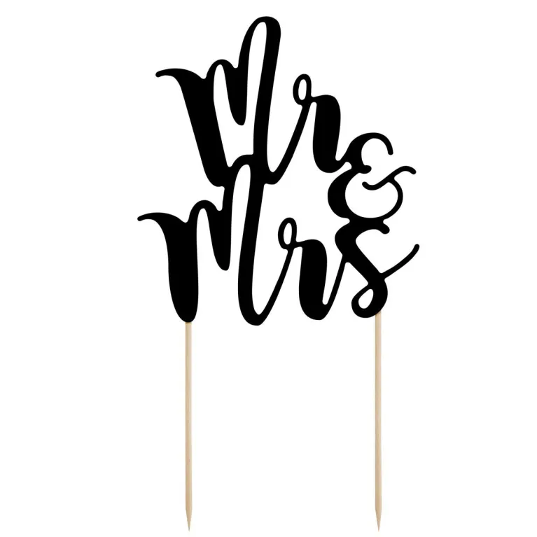 Topper PartyDeco Mr&Mrs noir