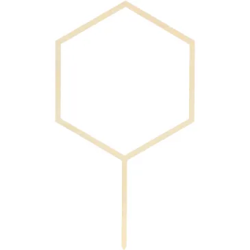 PartyDeco Wood Topper Hexagon 24 cm