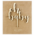 Topper en bois PartyDeco Oh Baby