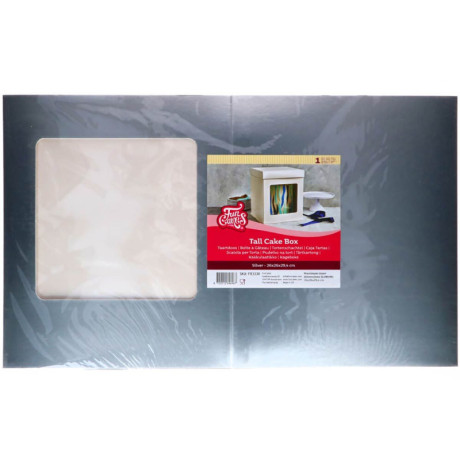 Boîte à gateaux haute argent FunCakes 26 x 26 x 29,5 cm
