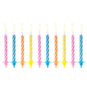 Bougies PartyDeco mix de couleurs (lot de 10)