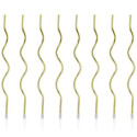 Bougies torsadées PartyDeco or (lot de 8)