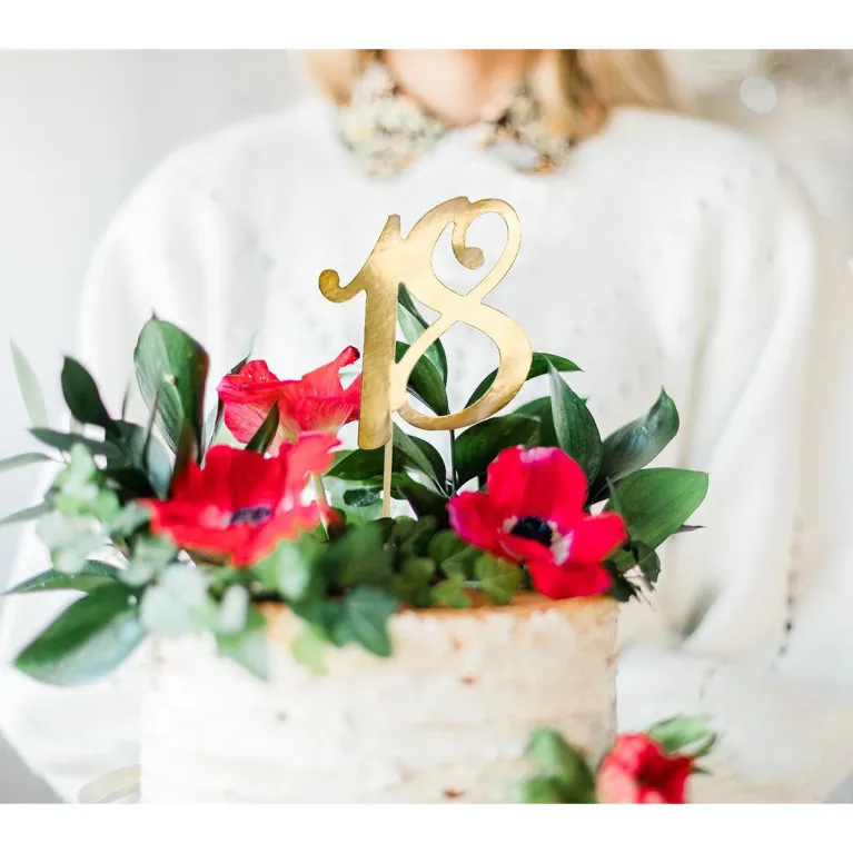 PartyDeco 18 Gold Topper