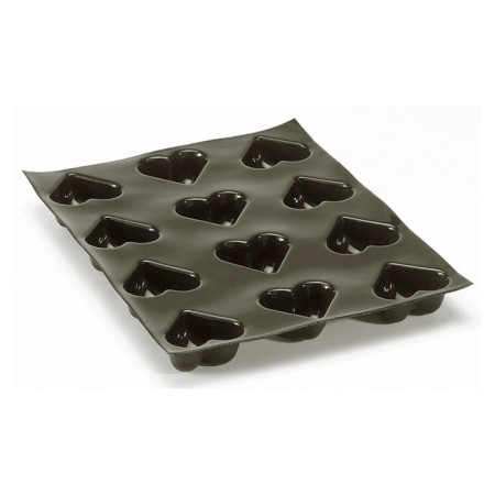 Flexipan 600 x 400 20 curved hearts 75 x 65 x 35 mm