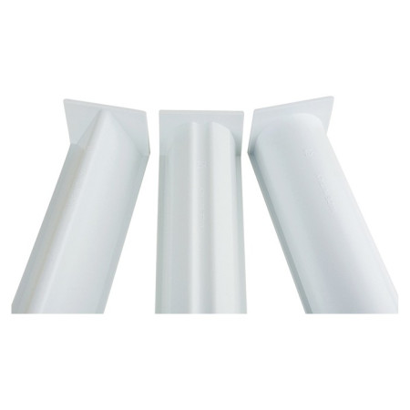 Gouttière à bûche demi cercle 470 x 65 x 70 mm en polystyrène