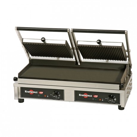 Multi-contact grill Easy Clean ridged double