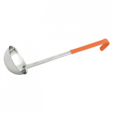 Louche inox manche orange 23,5 cL