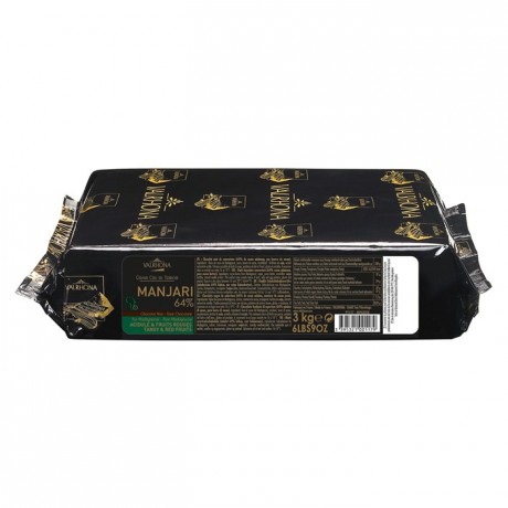 Manjari 64% chocolat noir de couverture pur Madagascar blocs 3 kg