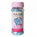 Mini flocons de neige blancs et bleus en sucre FunCakes 55 g