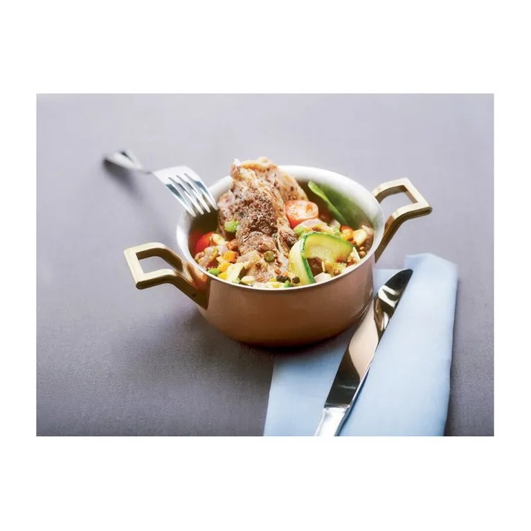 Mini-cooking pot copper/stainless steel Ø 120 mm