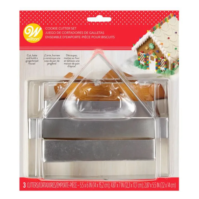 Wilton Gingerbread House Cutters 3 Pieces
