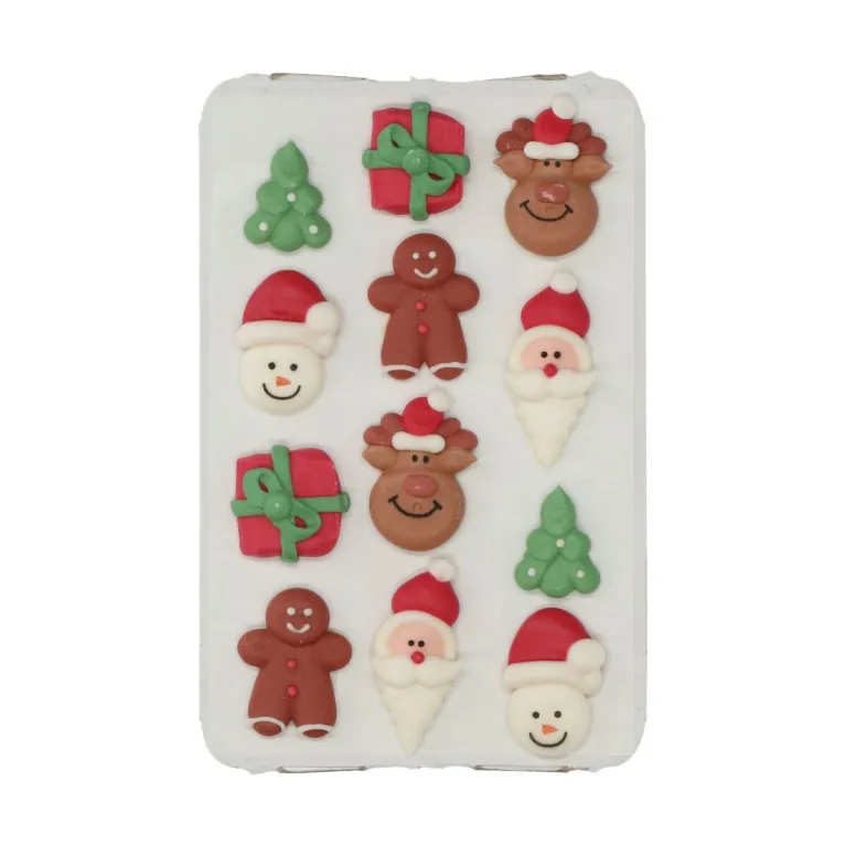 Wilton Royal Icing Decorations Christmas 12 Pieces