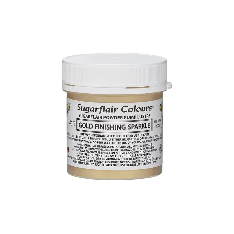 Sugarflair Edible Glitter Finish Gold 25 g