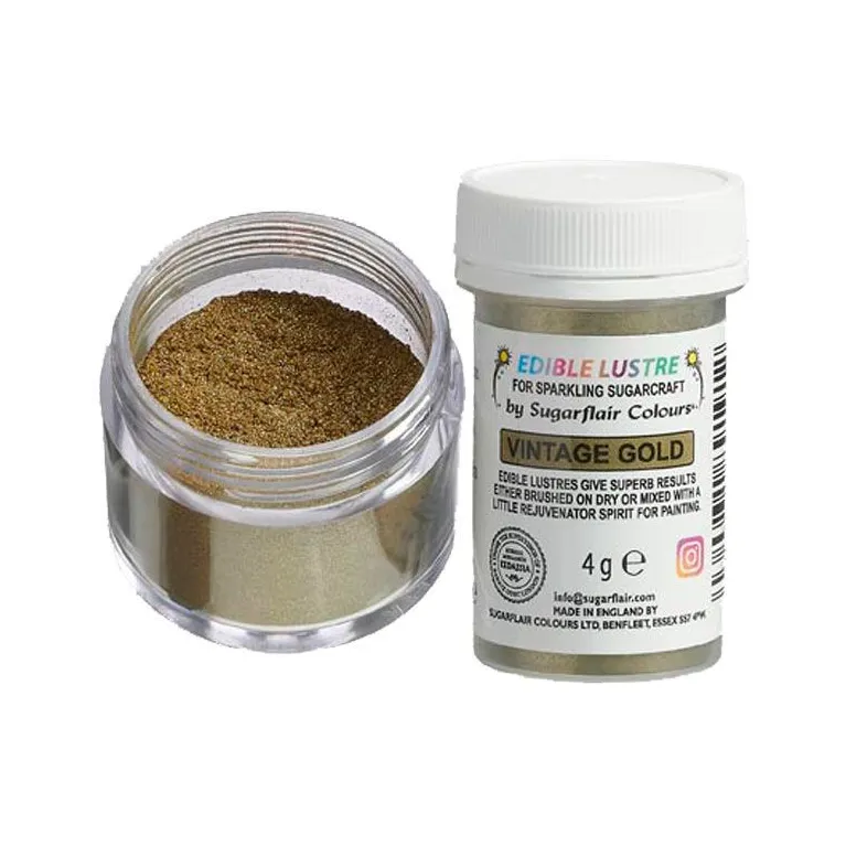 Paillettes alimentaires Sugarflair Vintage Gold 4 g