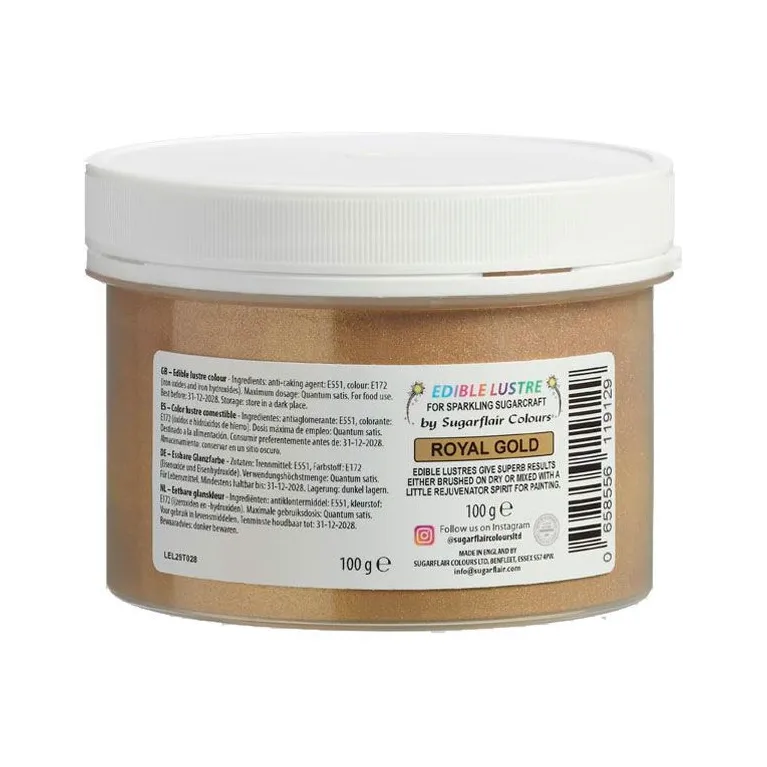 Paillettes alimentaires Sugarflair Royal Gold, 100 g