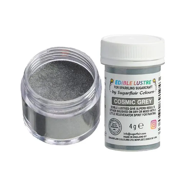 Sugarflair Edible Glitter Cosmic Grey 4 g