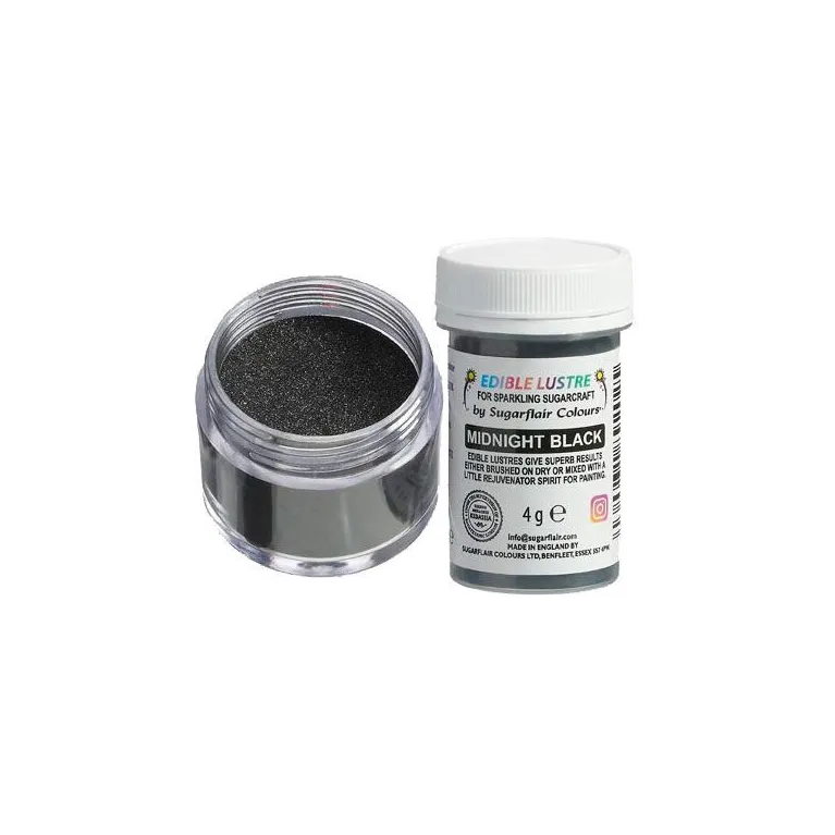 Sugarflair Edible Glitter Midnight Black 4 g