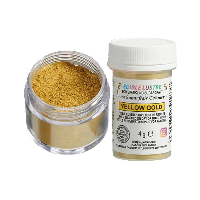 Paillettes alimentaires Sugarflair Yellow Gold 4 g