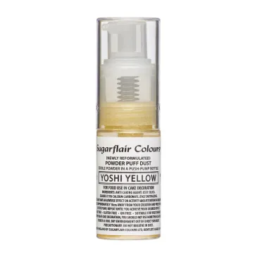 Paillettes alimentaires en spray Sugarflair Yoshi Yellow 10 g
