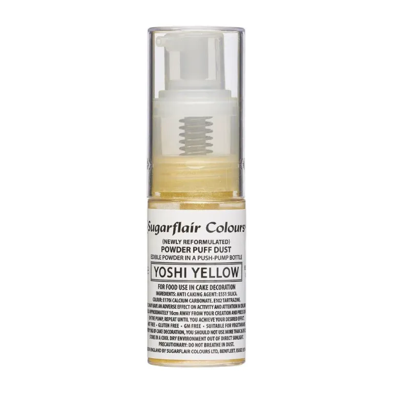 Sugarflair Edible Glitter Spray Yoshi Yellow 10 g