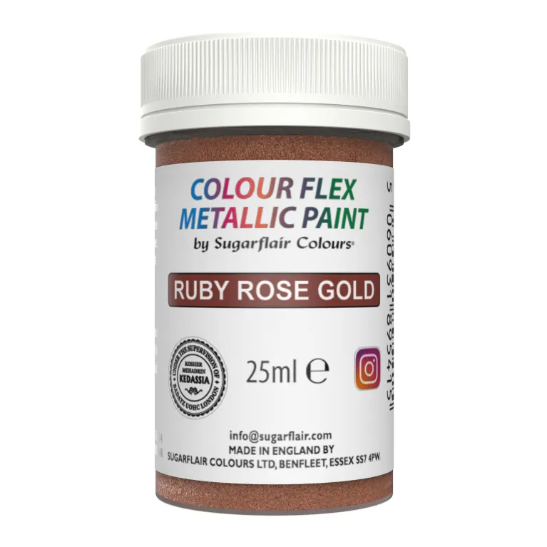 Sugarflair Edible Paint Ruby Rose Gold 25 ml