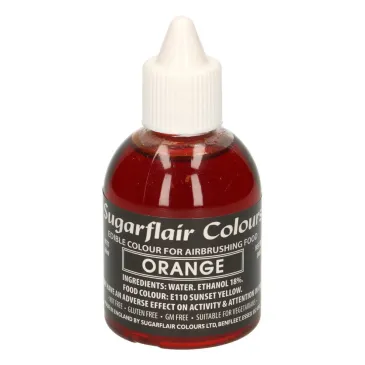 Colorant aérographe Sugarflair Orange 60 ml