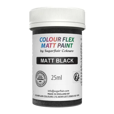Sugarflair Matt Edible Paint Black 25 ml