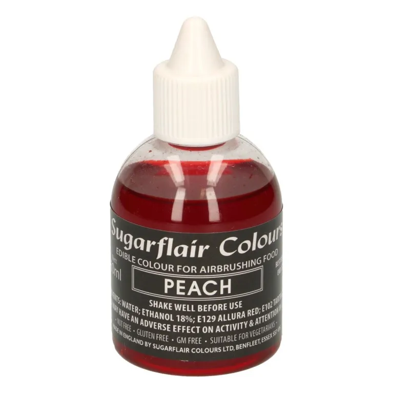 Colorant aérographe Sugarflair Pêche 60 ml