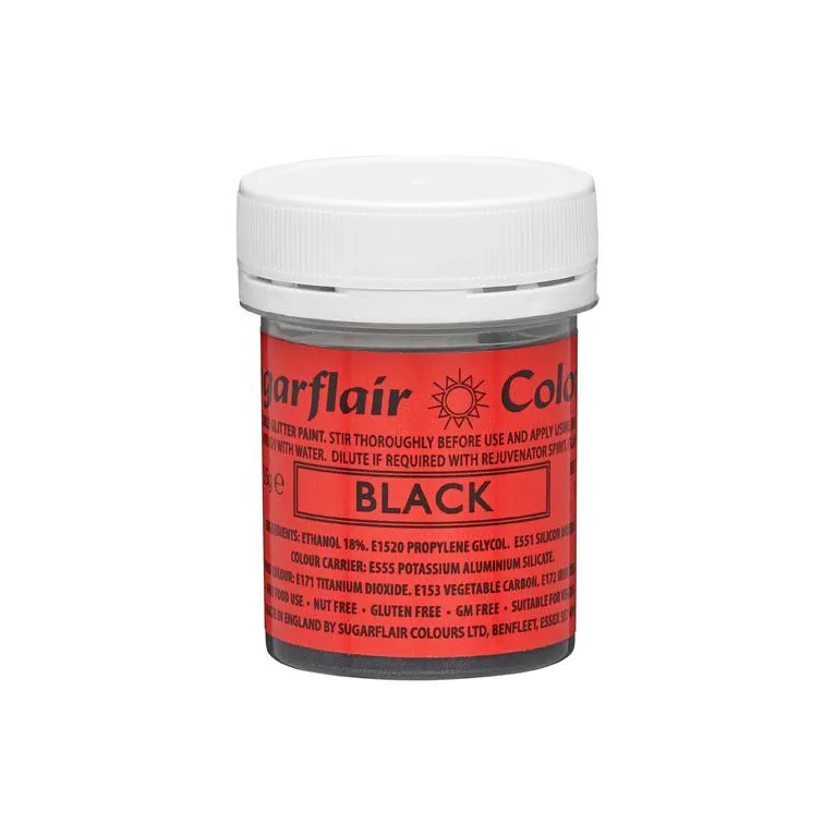 Sugarflair Edible Paint Black 35 g