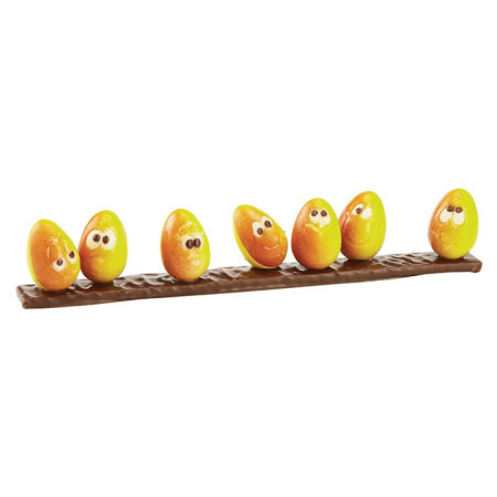 Moule 24 smileys en polycarbonate pour chocolat