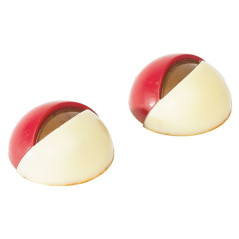 28 chocolate split domes plate in polycarbonate 275 x 175 mm (28 moulds)