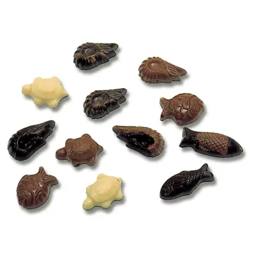 Moule 35 fritures assorties en polycarbonate pour chocolat