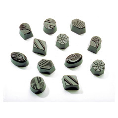 Moule 36 empreintes assorties en polycarbonate pour chocolat