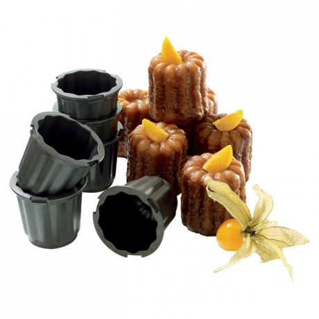 Cannelé mould Exoglass Ø 45 mm H 45 mm (6 pcs)