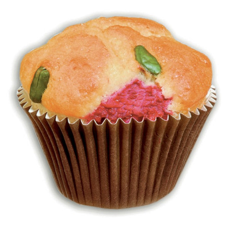 Muffins mould brown/white Ø 75 x 40 mm (200 pcs)