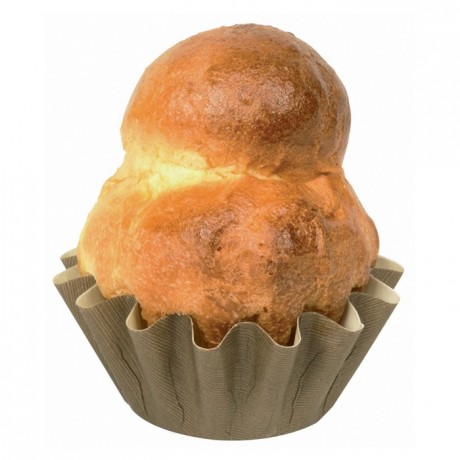 Moule brioche corolle marron/blanc Ø 65 mm (lot de 160)