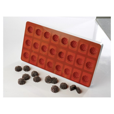 Raspberry jelly flexible moulds silicone Ø 30 mm H 24 mm