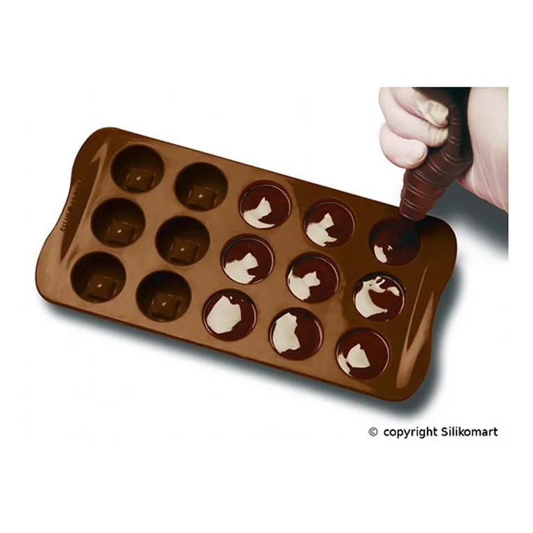 Fantasia chocolate silicone mould Ø 28.5 x 15 mm