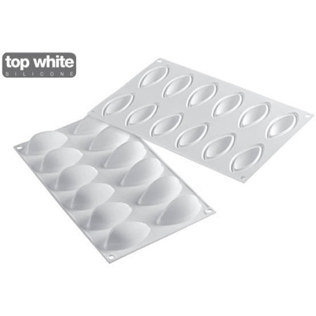 Moule silicone quenelles 63 x 29 mm