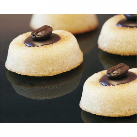 Medium savarins silicone mould Ø 65 mm