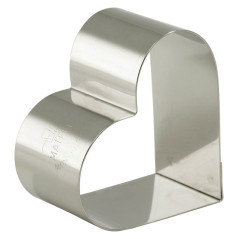 Nonnette coeur en inox 70 x 55 x 30 mm (lot de 4)