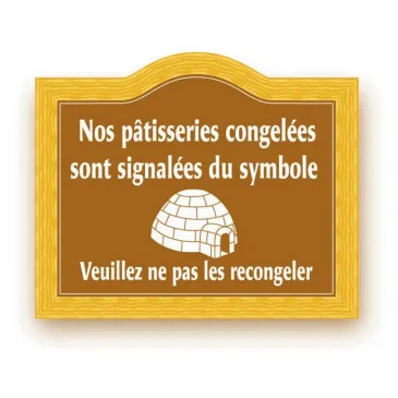 Panneau « Produits congelés »