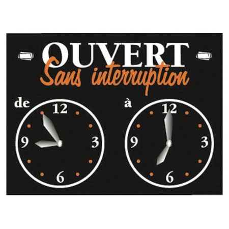 Panneau ouvert sans interruption