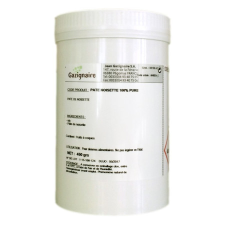 Pâte de noisette 100% pure 450 g