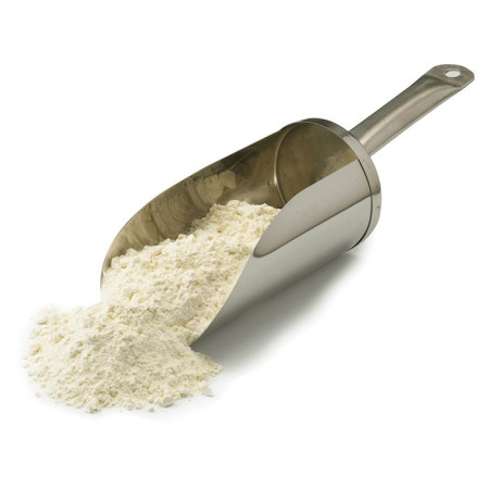 Flour scoop in stainless steel L 380 mm