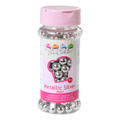FunCakes Sugarpearls 8mm Metallic Silver 80g