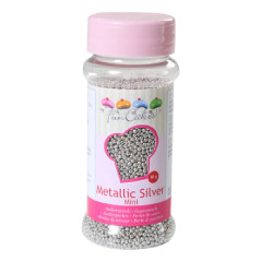 FunCakes Sugarpearls 2 mm Metallic Silver 80g