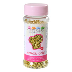 FunCakes Sugarpearls Metallic Gold 80g